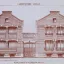 Vue dessinée de la façade de la brasserie Bouchoule
