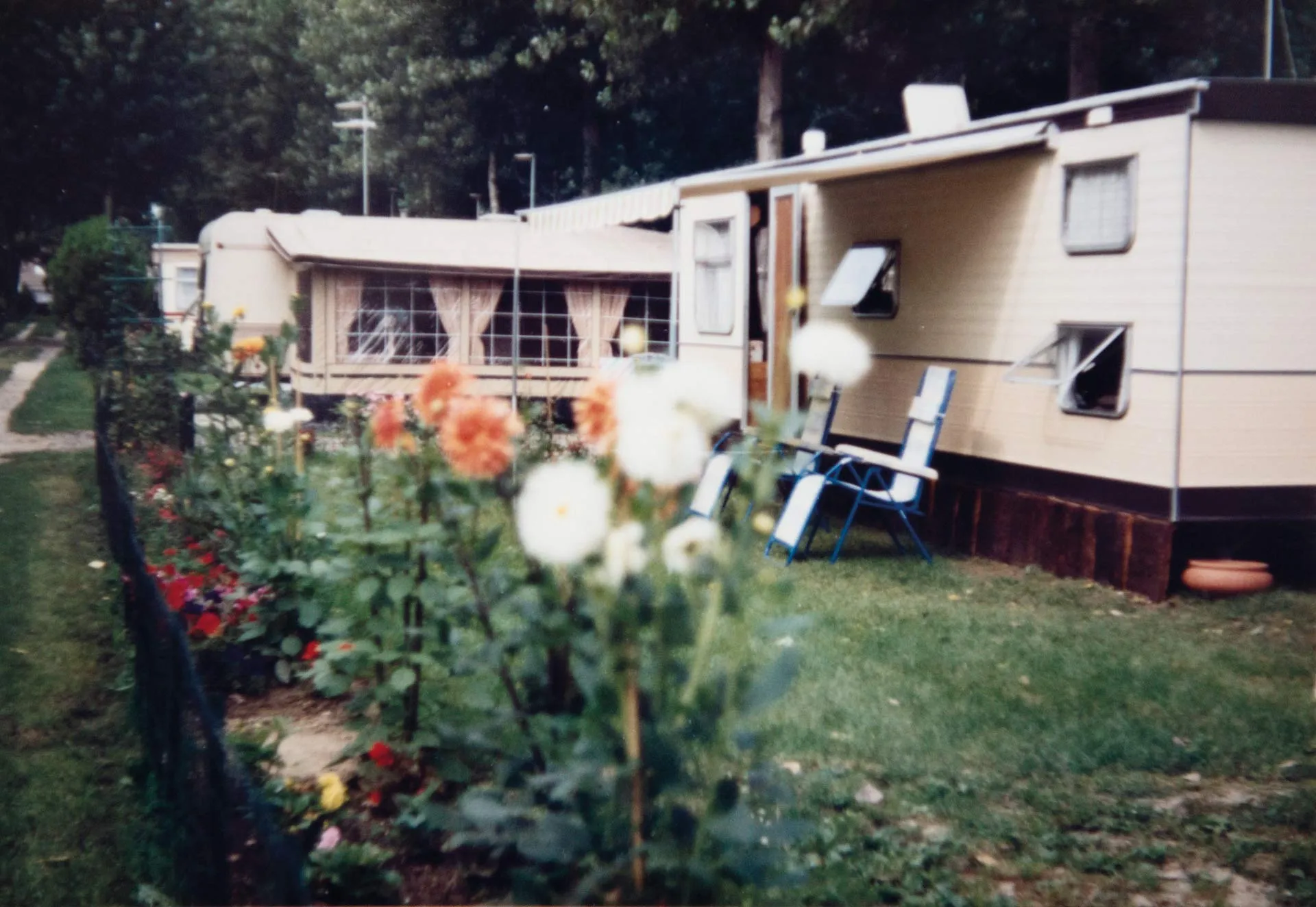 Caravane dans un camping