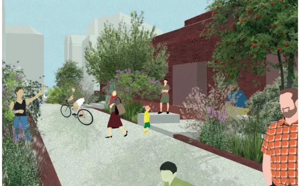 La rue Catherine-Puig telle que la vivront les habitants début 2027.